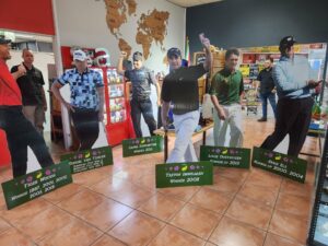 Custom freeform life-size cardboard cut-out for promotional display
