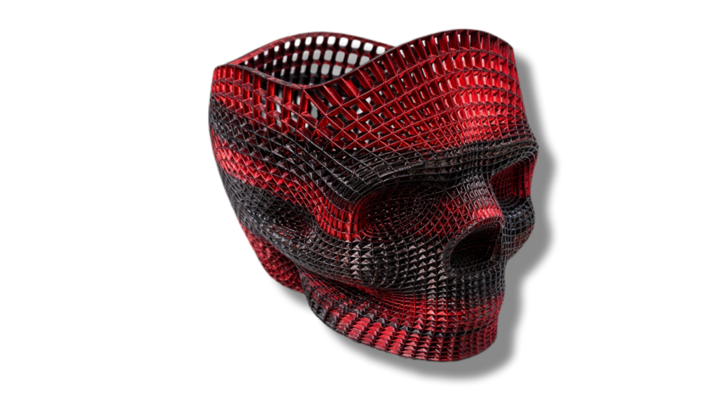 Realistic detailed skull 3D printed model with anatomical features