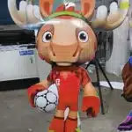 Custom CorriBoard moose mascot cutout produced by Redblock Branding Solutions in Pretoria.