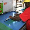 Manual silkscreen print on Corri board