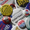 Custom button badge printing by Redblock Branding Solutions.